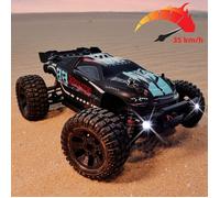 Overmax X- Stable Voiture télécommandée 4WD 1:10 Tout-Terrain 35 km/h 2,4 GHz RC Monster Truck 40 Min avec 2 Batteries, entraînement en métal, capteur d'huile, LED, pour Enfants de 8 Ans et Plus et