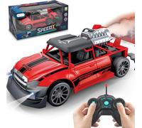 Voiture Télécommandée Pour Enfants Avec Lumières Et Spray,High Speed Rc Racing Véhicule Électrique Jouets Pour 3 4 5 6 7 8 Ans Garçons Filles Enfants(Rouge)