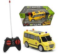 Voiture télécommandée pour enfants City Car Mini Véhicules 13,5 cm Voiture Radiocommandée avec lumières et roues caoutchoutées Rc Ambulance Télécodée Pullman Bus Radiocommandé Pulmin avec télécommande