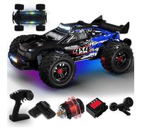 Voiture Télécommandée RC-Auto 1:14 Brushless pour Adultes, 50 KM/H RC 4WD Tout-terrain avec LED, Jouet Buggy RC pour 8-9-10 ans