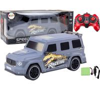 Voiture télécommandée RC avec dinosaure, échelle 1:10, gris