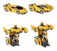 Voiture Télécommandée Rc Transformer Robot Car 360 Rotation Braking Rechargeable Kids Toy Car (Jaune)
