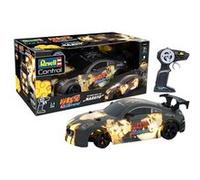 Revell RC I Naruto Itasha Drift Car I 4 Roues motrices et pneus d'entraînement I Corps thermoformé Robuste en éclairage de Sol LED élégant I Deux Ensembles de pneus pour la dérive et la Course