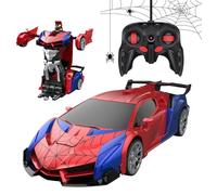 Voiture Télécommandée Spider Jouet Enfant, 2 en 1 Transformable Radiocommande Voiture RC Robots,Jeux Extérieur Fille Garcon
