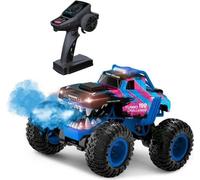 Voiture Télécommandée - TURBO CHALLENGE - Smashroar TC100 - Option Fumée - Bleu - 1/12 - Batterie Rechargeable et Piles incluses