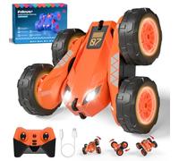 Voiture Télécommandée USB Chargement Direct avec LED,2.4Ghz 360° Rotation Monster Truck Tout Terrain,RC Voiture Radiocommandée Cadeau Jouet Enfants 3-12 Ans Garçon Fille
