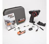 Voiture télécommandée WL 1:64 2,4 G FPV Mini voiture télécommandée avec lumières LED, gyroscope, appairage automatique, contrôle du module WiFi et caméra - Comprend un étui de rangement et des