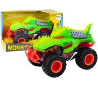 Voiture tout-terrain T-Rex dinosaure lumières sons verts