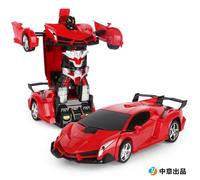 Voiture Transformers Robots in Disguise - RC 2-en-1 - Simulation Véhicule Télécommande - Cadeau Enfant - Rouge