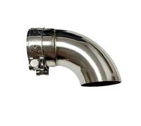 Voiture Tuyau D'échappement Raccord Coude Sortie D'échappement en Acier Inoxydable pour Silencieux Tuyau D'échappement Pièces Automobiles Embout D'échappement(77mm)