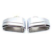 Voiture Tuyau d'échappement Tuyau D'échappement Carré Noir Embout De Silencieux Soudé Buse D'échappement Soudée Pour BMW X3 G01 X4 Pour G02 30i 2022 2023 Extrémités de tuyau pour auto(Argent)