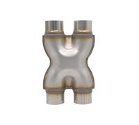 Voiture Tuyau d'échappement Tuyau D'échappement H En Acier Inoxydable 409 Entrée 2 "2.25" 2.5 "3" Sortie 51 57 63 76MM Pour Silencieux D'échappement Universel Tube D'extrémité Silencieux(76mm 3.0inch)