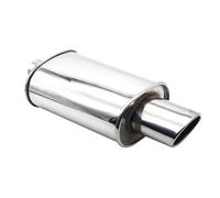Voiture Tuyau d'échappement Tuyaux De Silencieux D'échappement Voiture Tuyau D'échappement Silencieux De Sport De Course Turbo Sound Boost 63mm Double Entrée Sortie Gorge Queue(XH-EP057-SL)