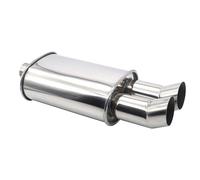 Voiture Tuyau d'échappement Tuyaux De Silencieux D'échappement Voiture Tuyau D'échappement Silencieux De Sport De Course Turbo Sound Boost 63mm Double Entrée Sortie Gorge Queue(XH-EP053-SL)