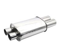Voiture Tuyau d'échappement Tuyaux De Silencieux D'échappement Voiture Tuyau D'échappement Silencieux De Sport De Course Turbo Sound Boost 63mm Double Entrée Sortie Gorge Queue(XH-EP050-SL)