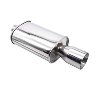 Voiture Tuyau d'échappement Tuyaux De Silencieux D'échappement Voiture Tuyau D'échappement Silencieux De Sport De Course Turbo Sound Boost 63mm Double Entrée Sortie Gorge Queue(XH-EP051-SL)