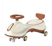 voiture twist avec Voiture Wiggle for enfants, jouet à monter, balançoire, roue silencieuse en polyuréthane, anti-retournement, avec corde de traction, à partir de 3 ans voiture pour enfant(Brown)