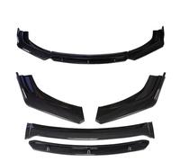 Voiture Universelle Parechocs Avant Lèvre Corps Kit Spoiler Splitter Diffuseur 4pcs Rouge Blanc Fibre De Carbone Canard ABS Plastique Kit Carrosserie Séparateur Spoiler(All Carbon)