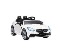 Voiture véhicule électrique enfant 6 V 5 Km/h max. télécommande effets sonores + lumineux Mercedes SLC 300 blanc