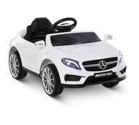 Voiture véhicule électrique enfant 6 V vitesse 3 Km/h télécommande effets sonores + lumineux Mercedes GLA AMG blanc