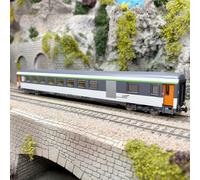 Voiture voyageur, B6Du, mixte 2CL / fourgon, livrée Corail, logo Casquette, SNCF