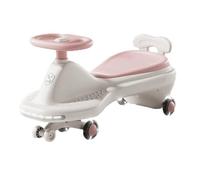 Voiture Wiggle for Enfants, Jouet à enfourcher, Musique, lumière, Clignotant Silencieux, Roue for Enfants de 3 Ans et Plus, Jouet Anti-retournement, Voiture à Bascule, utilisations(Roze)