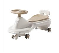 Voiture Wiggle for Enfants, Jouet à enfourcher, Musique, lumière, Clignotant Silencieux, Roue for Enfants de 3 Ans et Plus, Jouet Anti-retournement, Voiture à Bascule, utilisations(Brown)