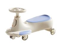 Voiture Wiggle for Enfants, Jouet à enfourcher, Roue Clignotante silencieuse, Compartiment de Rangement intégré, Charge maximale 90 kg, à partir de 3 Ans(Sky Blue)