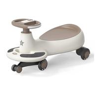 Voiture Wiggle for Enfants, Jouet à enfourcher, Roue silencieuse, Son et lumière, modèle Musical, for Les 3 Ans et Plus(Khaki)