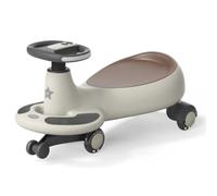 Voiture Wiggle for Enfants, Jouet à enfourcher, Roue silencieuse, Son et lumière, modèle Musical, for Les 3 Ans et Plus(Grey)