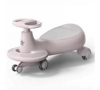 Voiture Wiggle for Enfants, Jouet à enfourcher, Roue silencieuse, Son et lumière, modèle Musical, for Les 3 Ans et Plus(Roze)