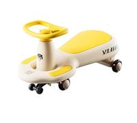 Voiture Wiggle for Enfants, Jouet à enfourcher, Roues silencieuses, lumières et Musique, Anti-retournement, for garçons et Filles, à partir de 3 Ans, Jouet d'intérieur et d'extérieur(Geel,1 UK)