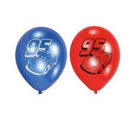 Generique - 6 Ballons en Latex Cars 23 cm
