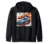 Voitures de Course Retro Distress JDM Legends Drift fabriquées au Japon Sweat à Capuche