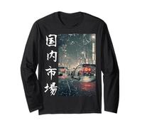 Voitures de Course Vintage Distress JDM Drift Kanji Tokyo Skyline Manche Longue