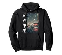 Voitures de Course Vintage Distress JDM Drift Kanji Tokyo Skyline Sweat à Capuche