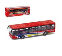 Voitures de Jouet, Bus Jouet Voitures à Tirer Modèle de Bus Autobus Voiture Jouets Friction Véhicules Petite Voiture Ensemble de Véhicules Autobus Auto de Jeu Miniature pour Enfants(Rouge)