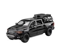 Voitures d'exposition Camionnette en métal moulé sous Pression Mammoth 1000 RAM TRX à l'échelle 1:32, modèle adapté à la décoration Collection ou Cadeau(Black)