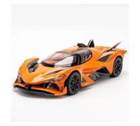 Voitures d'exposition Modèle de Supercar Project Evo 1:24 en Alliage moulé sous Pression, véhicule très réaliste, adapté à la décoration Collection ou Cadeau(Orange)