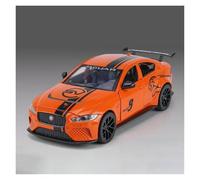 Voitures d'exposition Modèle réduit de Voiture en Alliage moulé sous Pression 1:24 for XE SV Project 8, véhicule de Collection très réaliste en métal, Souvenir Collection ou Cadeau(Orange)