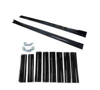 Voitures Jupe Latérale pour Accessoires Jupes Latérales Voiture Extensions Panneaux À Bascule Lèvre 8 Pièces 86.6 Pouces/2.2M Plastique ABS Noir Brillant