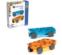 Voitures MAGNA-TILES - Ensemble de construction magn tique bleu et orange en 2 pi ces
