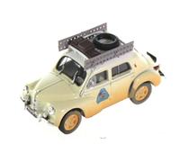Voitures miniature Renault 4cv (1950) rallye raid Mediterrannée Le Cap 1/43. - Bleu