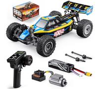 Voitures Rc 1/12 Sans Balais Pour Adultes, Voiture TéLéCommandéE Pour Buggy Rc De Course Grande Vitesse Rapide Maximum 70 km/h 4x4 Avec Batterie 3s 2200 Mah,Convient Comme Cadeau Pour DéButant-Bleu