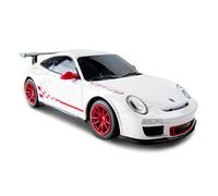 Voitures RC CMJ compatibles pour Porsche GT3 RS Jouet de Voiture télécommandé sous Licence Officielle échelle 1:24 Feux de Travail 2.4Ghz Blanc