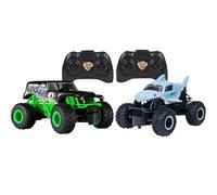 Monster Jam, Camions télécommandés Officiels exclusifs Amazon Grave Digger vs. Megalodon Racing Rivals, échelle 1:24 (Uniquement Disponible sur Amazon)