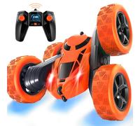 Voitures télécommandées pour cascades, 90 minutes de lecture, 2,4 GHz double face, rotation à 360 ° avec phares, 4 roues motrices tout-terrain, voiture de course télécommandée pour garçons et filles