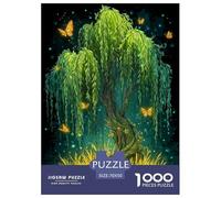 Voituretoon Style Green Willow Puzzle 1000 Pieces Cadeau Unique intéressant Jeu Éduchatif Défi Jouet À De Qualité Supérieure Peinture Art pour Adultes Et Enfants 70x50cm/1000pcs