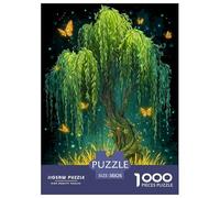 Voituretoon Style Green Willow Puzzle 1000 Pièces Cadeau Unique intéressant Jeu Éduchatif Défi Jouet À De Qualité Supérieure Peinture Art pour Adultes Et Enfants À Partir De 14 Ans 38x26cm/1000pcs
