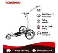 Voiturette de golf télécommandée Wildstride, batterie électrique 14,4 V 20 Ah, vitesse 8 km/h, charge maximale 34 kg, montée en pente jusqu'à 30 degrés, minuterie, régulateur de vitesse, buggy X2R noi